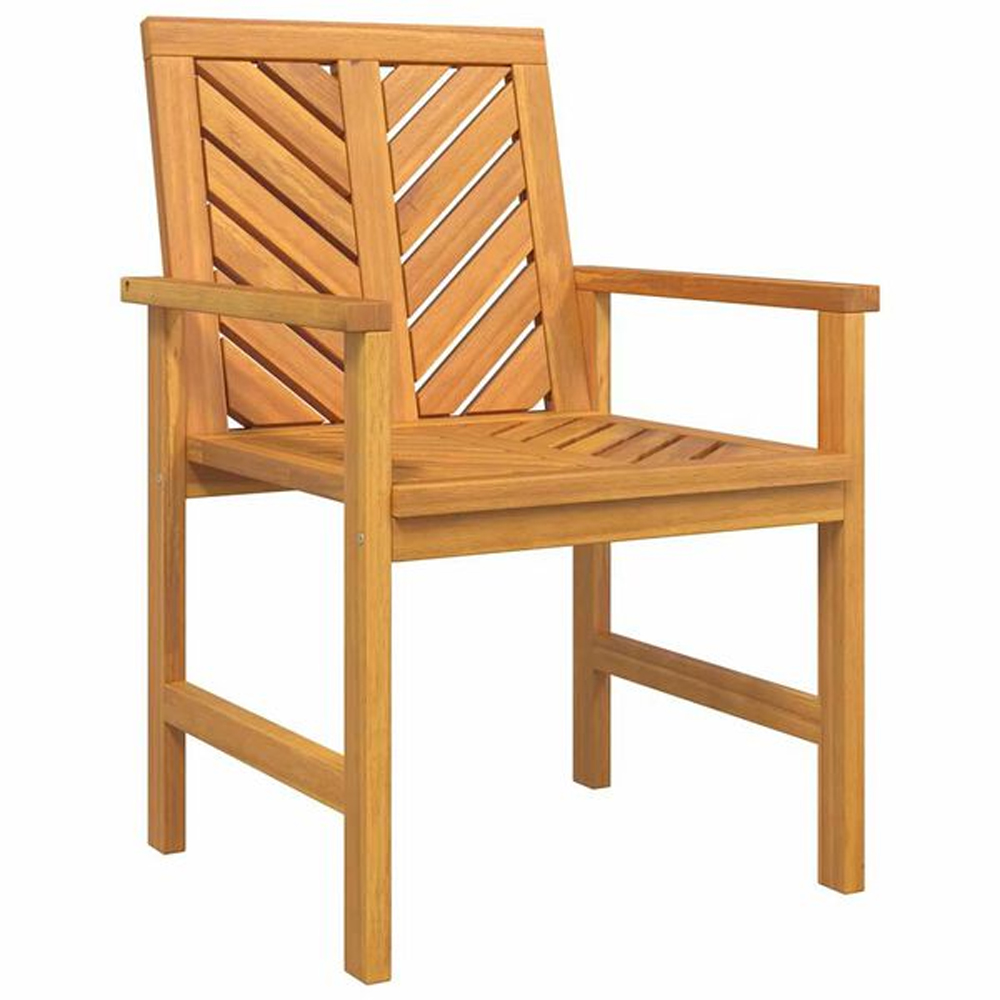 Alfresco Outdoor Acacia Wood 200cm Dining Table with 2 Chairs 2 Bench in Brown