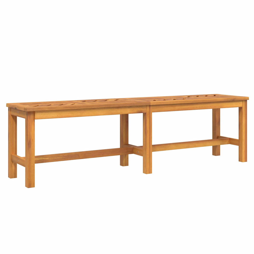 Alfresco Outdoor Acacia Wood 200cm Dining Table with 2 Chairs 2 Bench in Brown