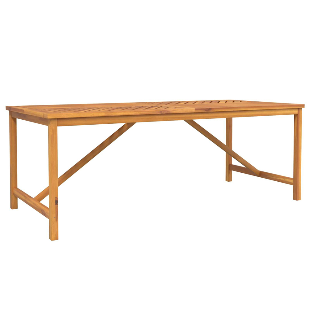 Alfresco Outdoor Acacia Wood 200cm Dining Table with 8 Chairs in Brown