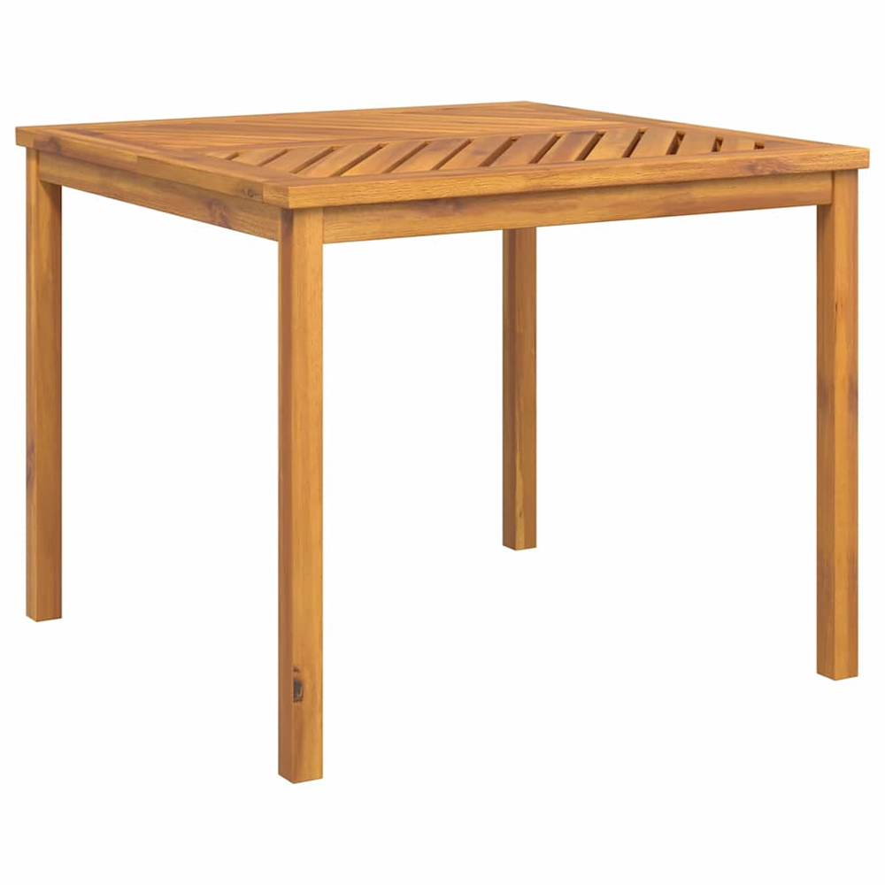 Alfresco Outdoor Acacia Wood 90cm Dining Table with 2 Chairs in Brown
