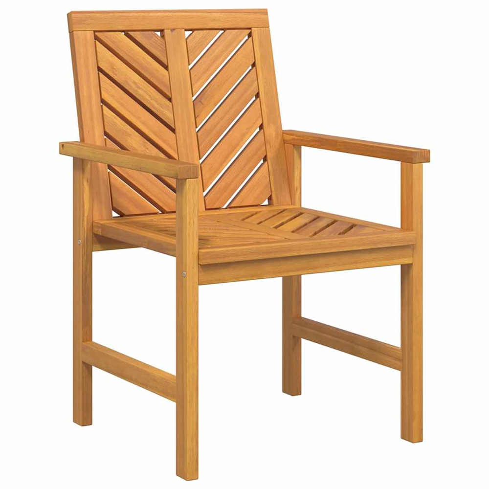 Alfresco Outdoor Acacia Wood 90cm Dining Table with 4 Chairs in Brown