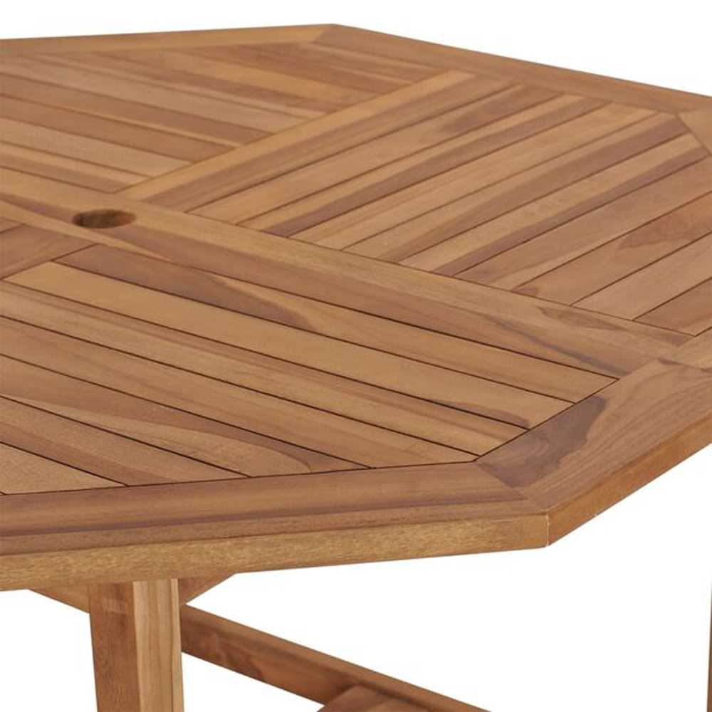 Alfresco Outdoor Octagon Solid Wood Dining Table in Teak