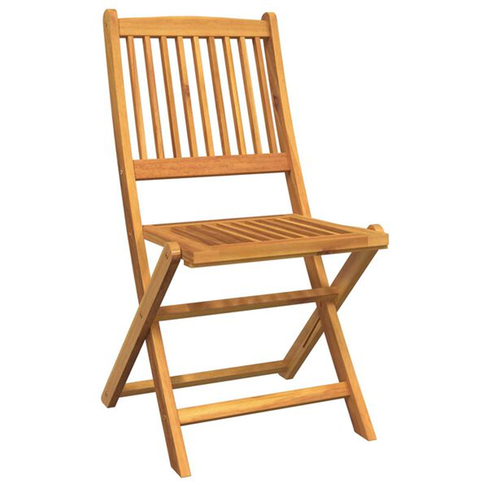 Alfresco Outdoor Round Acacia Wood Bistro Set in Brown