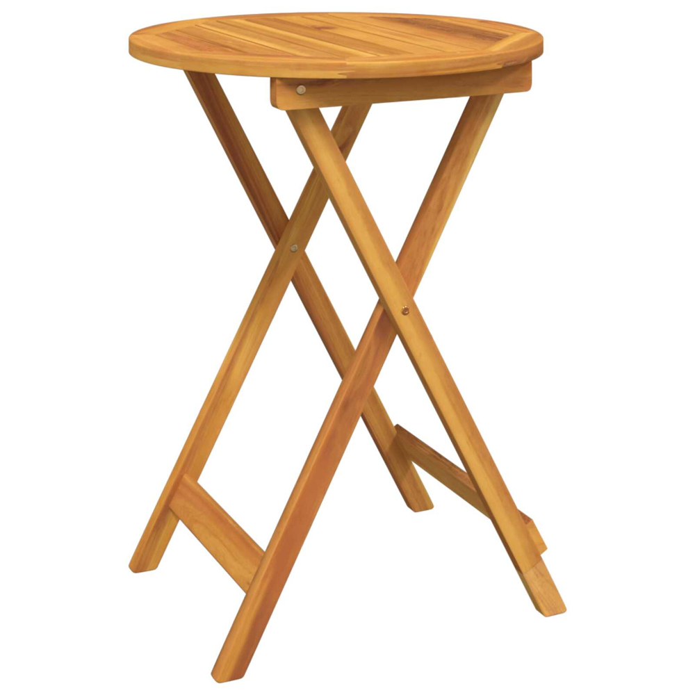 Alfresco Outdoor Round Acacia Wood Bistro Set in Brown