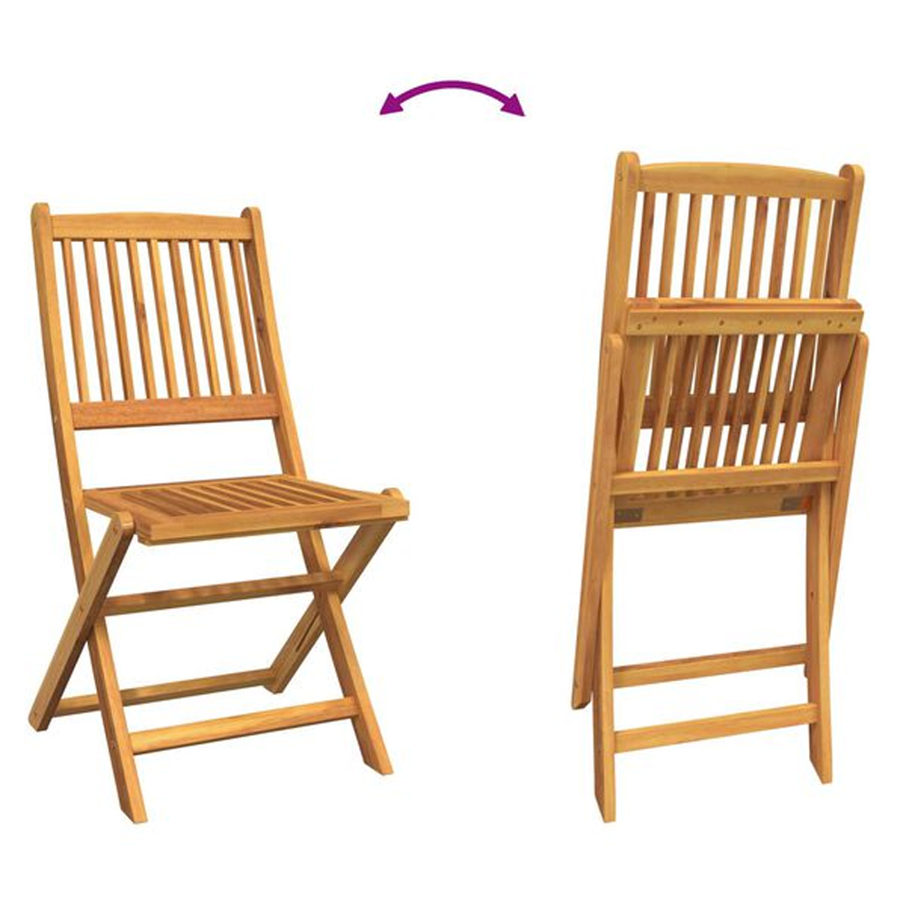 Alfresco Outdoor Round Acacia Wood Bistro Set in Brown