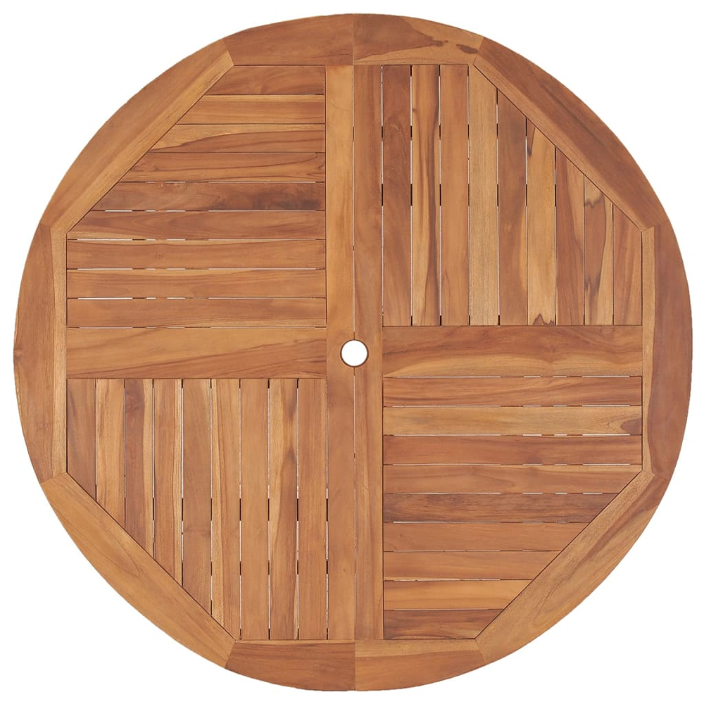Alfresco Outdoor Round Solid Wood Dining Table in Teak