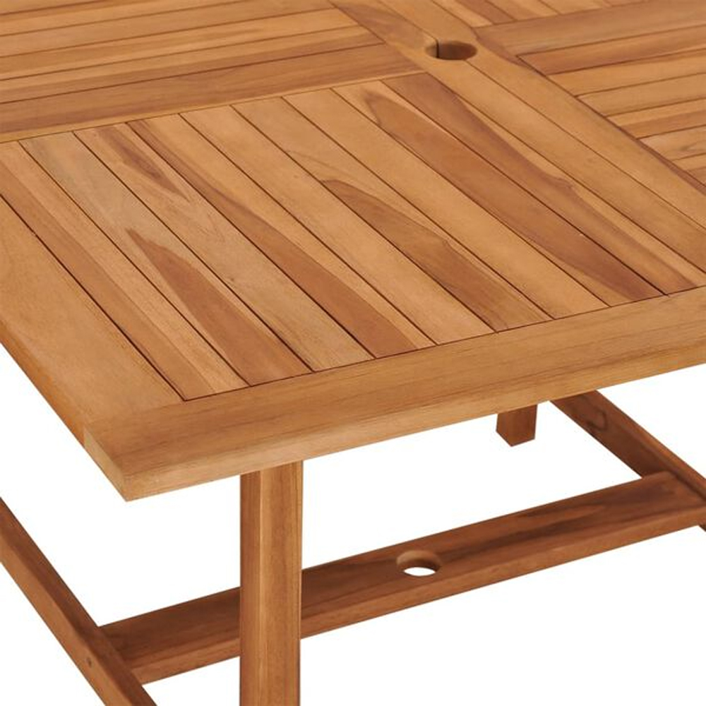 Alfresco Outdoor Square Solid Wood Dining Table in Teak