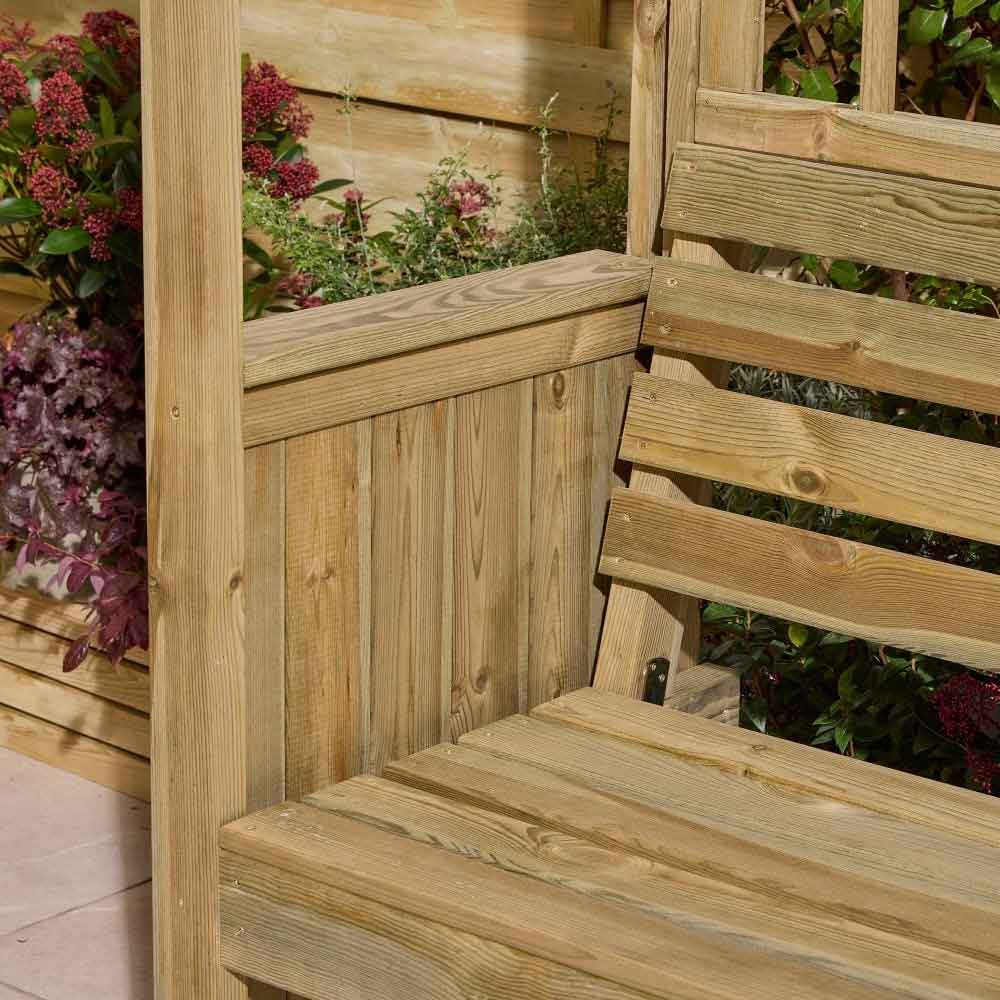 Alfresco Wooden Garden Arbour in Natural Timber