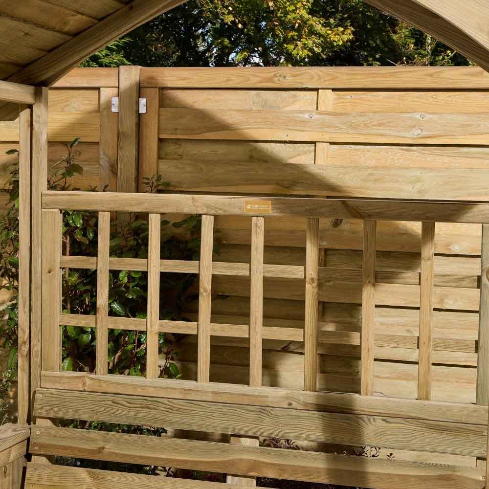 Alfresco Wooden Garden Arbour in Natural Timber