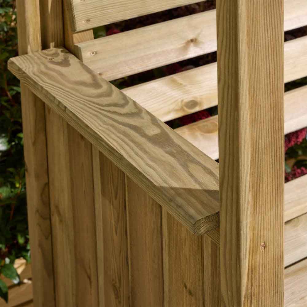 Alfresco Wooden Garden Arbour in Natural Timber