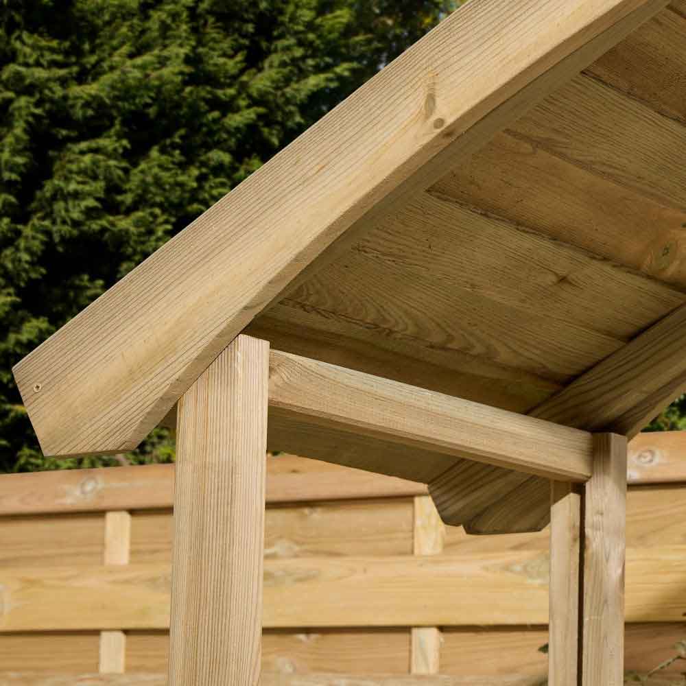 Alfresco Wooden Garden Arbour in Natural Timber