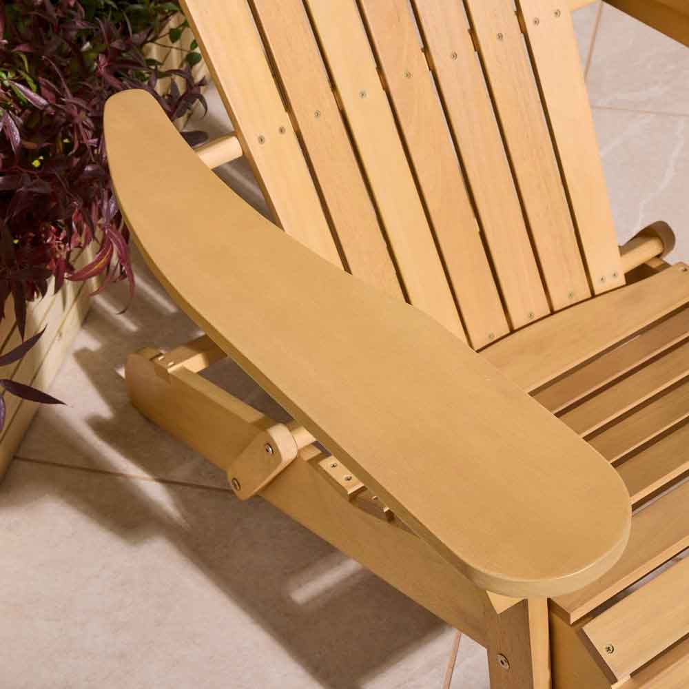 Alfresco Wooden Outdoor Folding Armchair in Natural