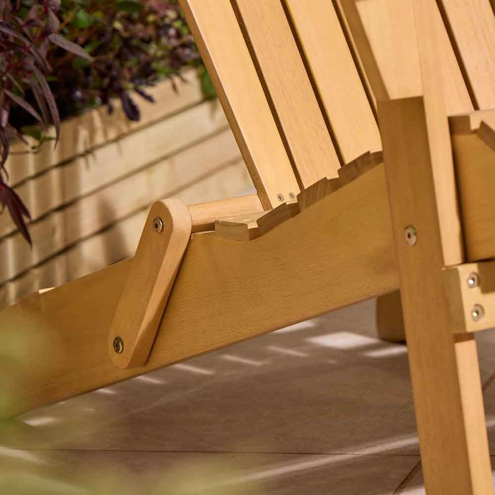 Alfresco Wooden Outdoor Folding Armchair in Natural