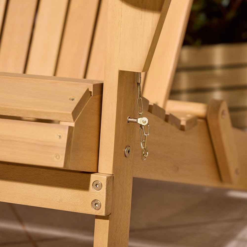 Alfresco Wooden Outdoor Folding Armchair in Natural