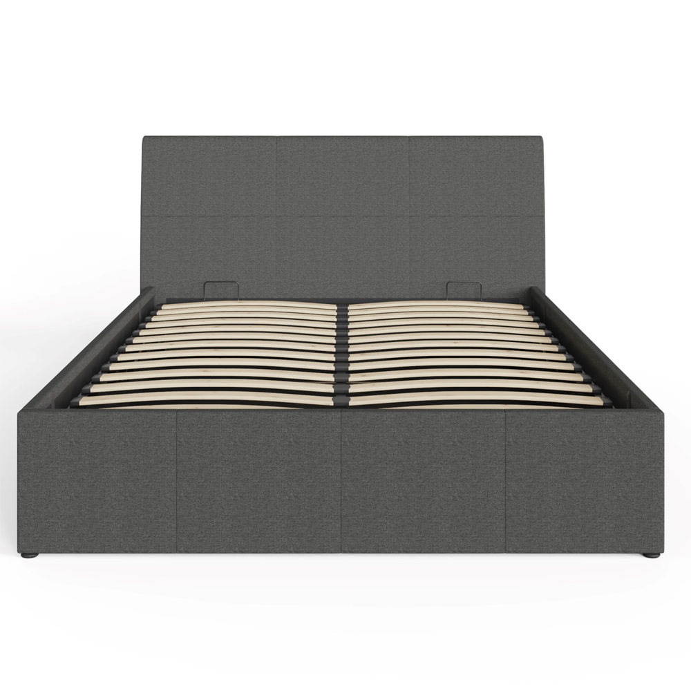 Alfreton Fabric Ottoman Storage Double Bed In Grey