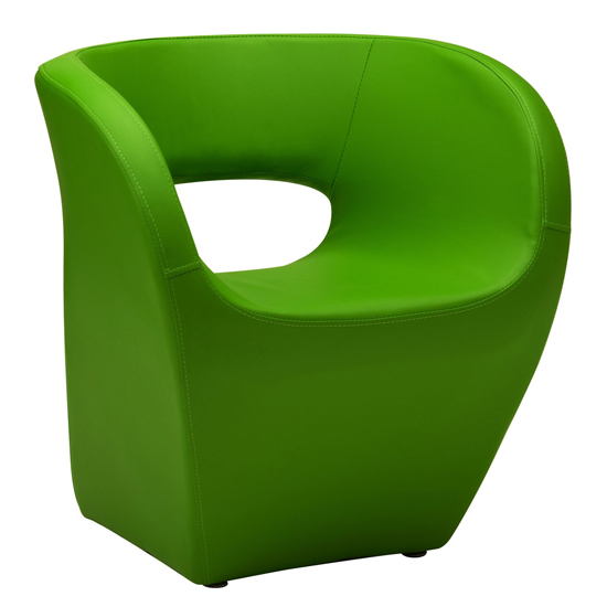 Alfro Faux Leather Effect Bedroom Chair In Apple Green Furniture in
