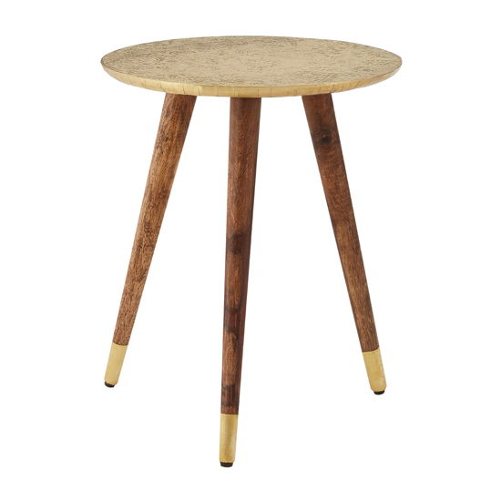 Algieba Carve Wooden Side Table In Gold_2