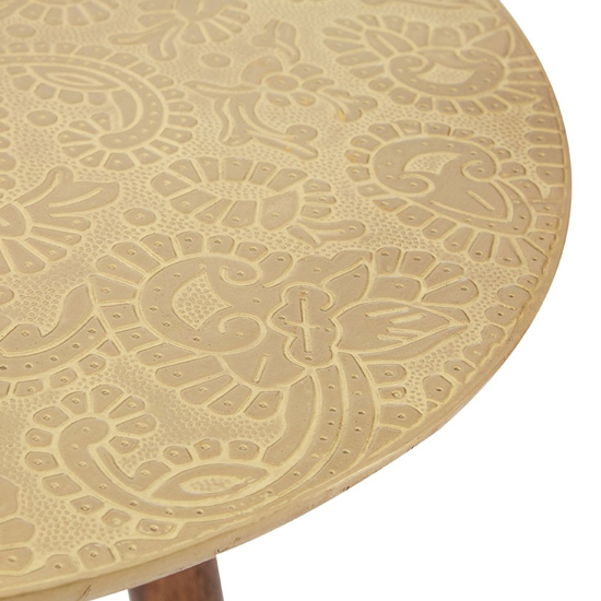 Algieba Carve Wooden Side Table In Gold_3