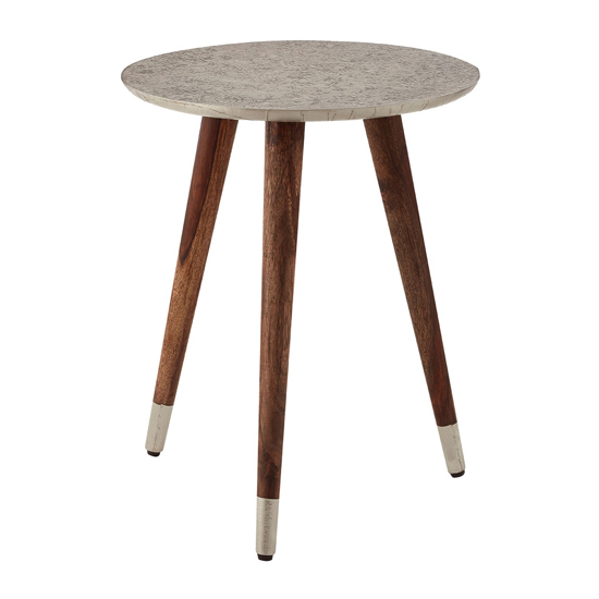 Algieba Carve Wooden Side Table In White_2