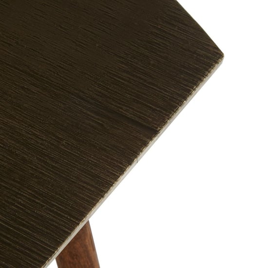 Algieba Hexagonal Wooden Side Table In Grey