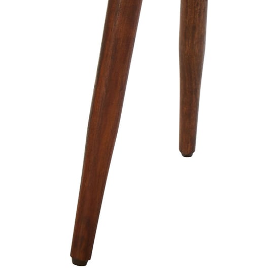 Algieba Hexagonal Wooden Side Table In Grey