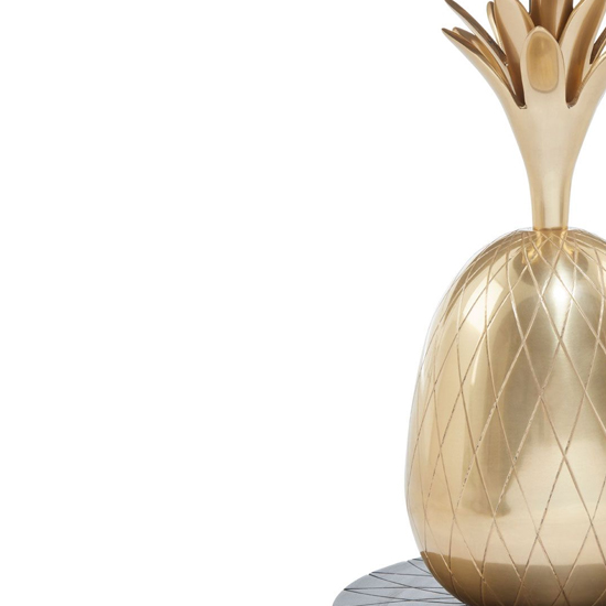 Algieba Pineapple Aluminium Side Table In Black And Gold
