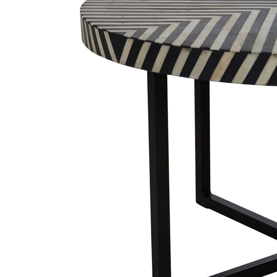 Algieba Round Wooden Coffee Table In Monochromatic Effect