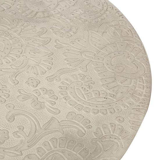 Algieba Round Wooden Side Table In White