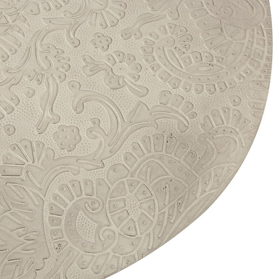 Algieba Round Wooden Side Table In White