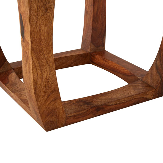 Algieba Square Wooden And Jute Stool In Natural
