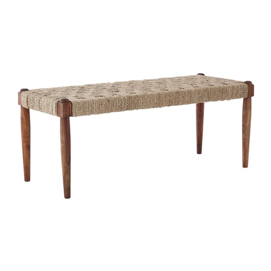 Read more about Algieba wooden and jute seating bench in natural