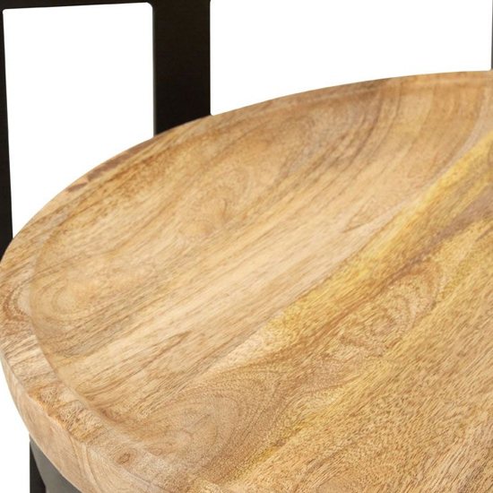 Algieba Wooden Nest Of 2 Tables With Steel Frame In Natural