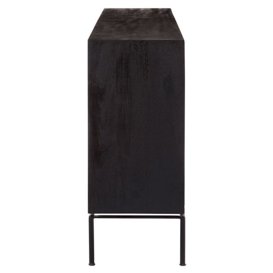 Algieba Wooden Sideboard With 2 Doors 2 Drawers In Black