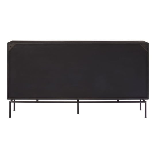 Algieba Wooden Sideboard With 2 Doors 2 Drawers In Black