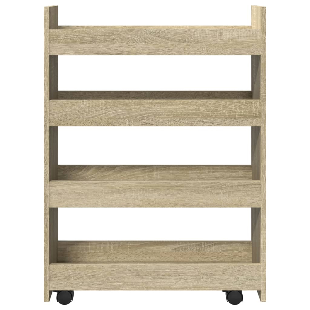Algona Wooden Kitchen Trolley With 4 Shelves In Sonoma Oak