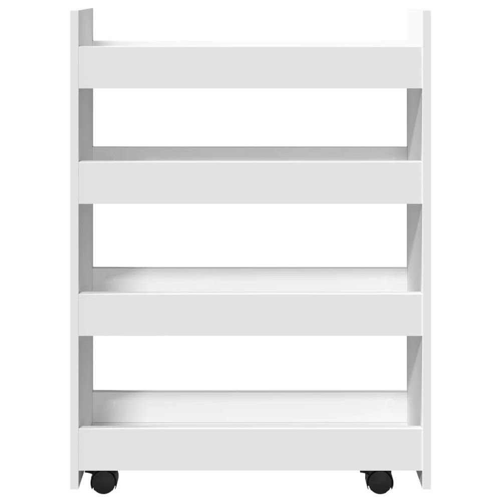 Algona Wooden Kitchen Trolley With 4 Shelves In White