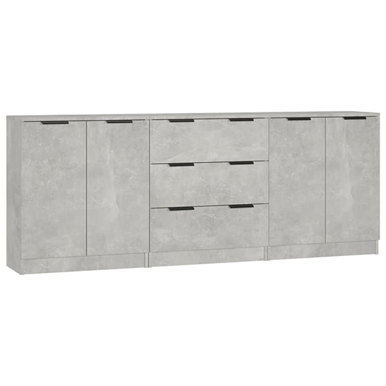 Algot Sideboard With 4 Doors 3 Drawers In Concrete Effect_2