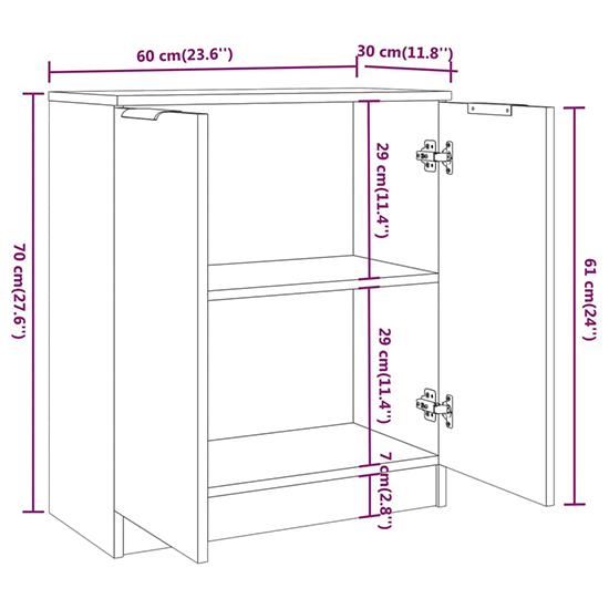 Algot Sideboard With 4 Doors 3 Drawers In Grey Sonoma Oak
