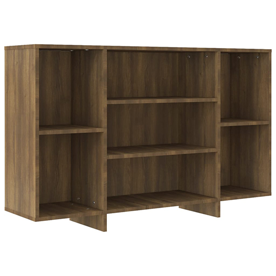 Algot Wooden Shelving Unit With 4 Shelves In Brown Oak Furniture in