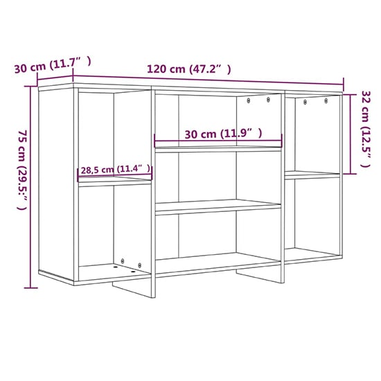 Algot Wooden Shelving Unit With 4 Shelves In Grey Sonoma Oak