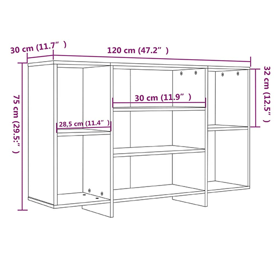 Algot Wooden Shelving Unit With 4 Shelves In Smoked Oak