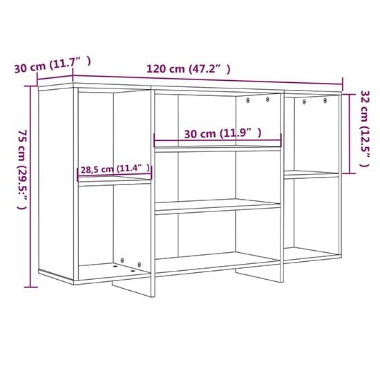 Algot Wooden Shelving Unit With 4 Shelves In Sonoma Oak
