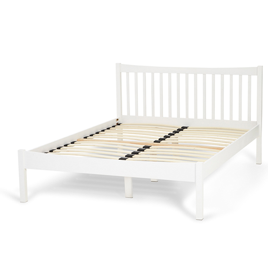 Alice Hevea Wooden Small Double Bed In Opal White_3