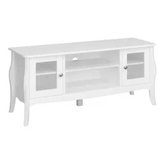 Alice Wooden TV Stand In White With 2 Doors And 1 Shelf FiF
