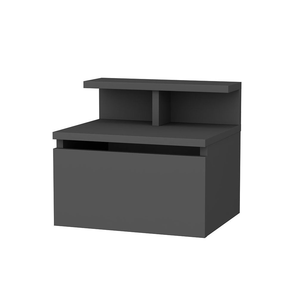 Alice Wooden Wall Mounted Bedside Cabinet in Anthracite