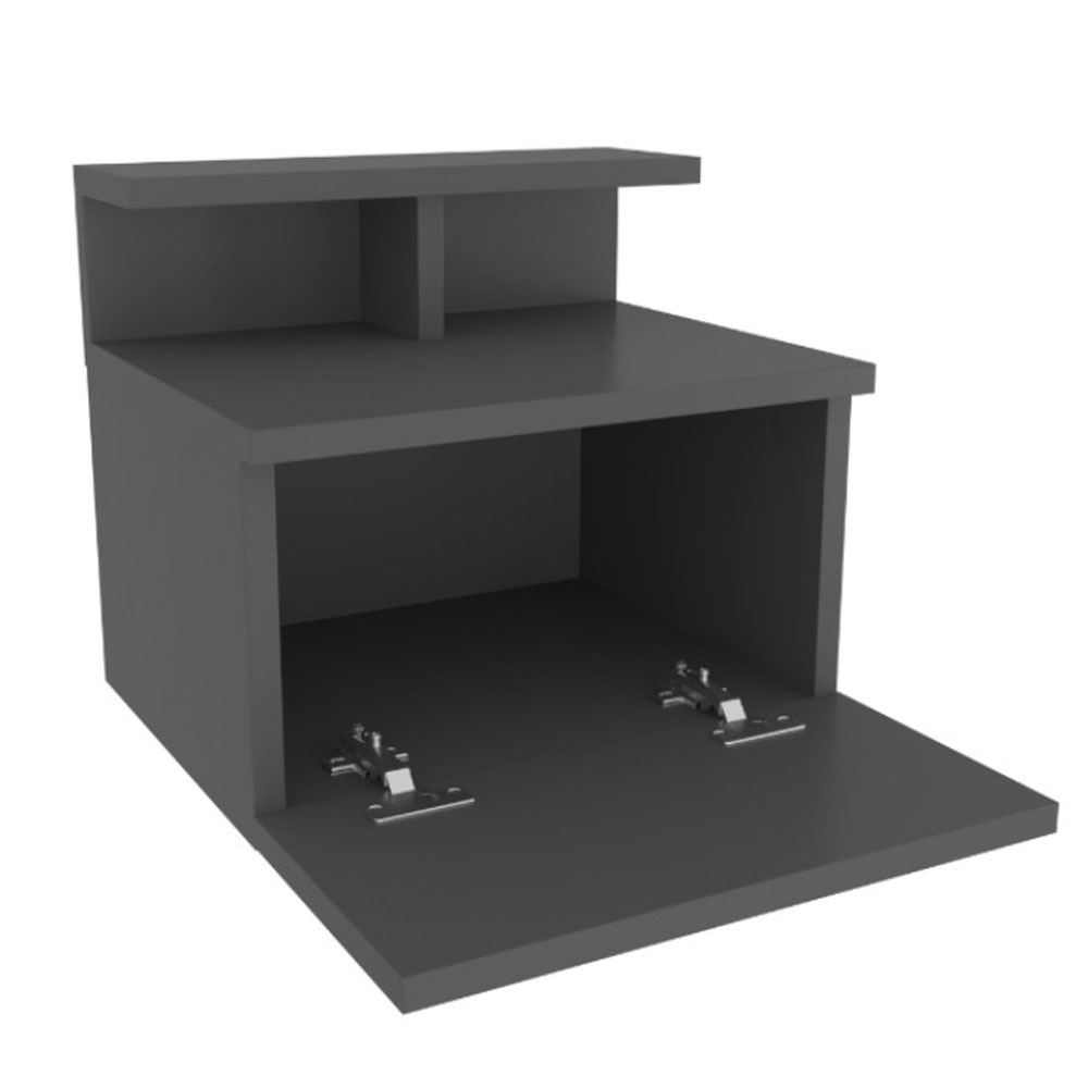 Alice Wooden Wall Mounted Bedside Cabinet in Anthracite