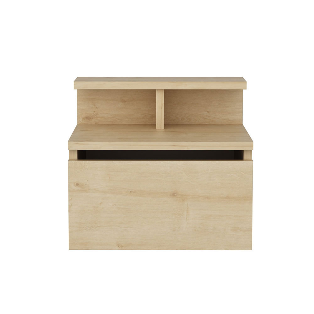 Alice Wooden Wall Mounted Bedside Cabinet in Oak