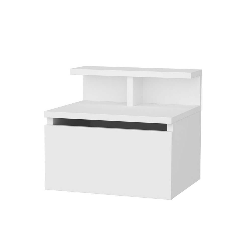 Alice Wooden Wall Mounted Bedside Cabinet in White