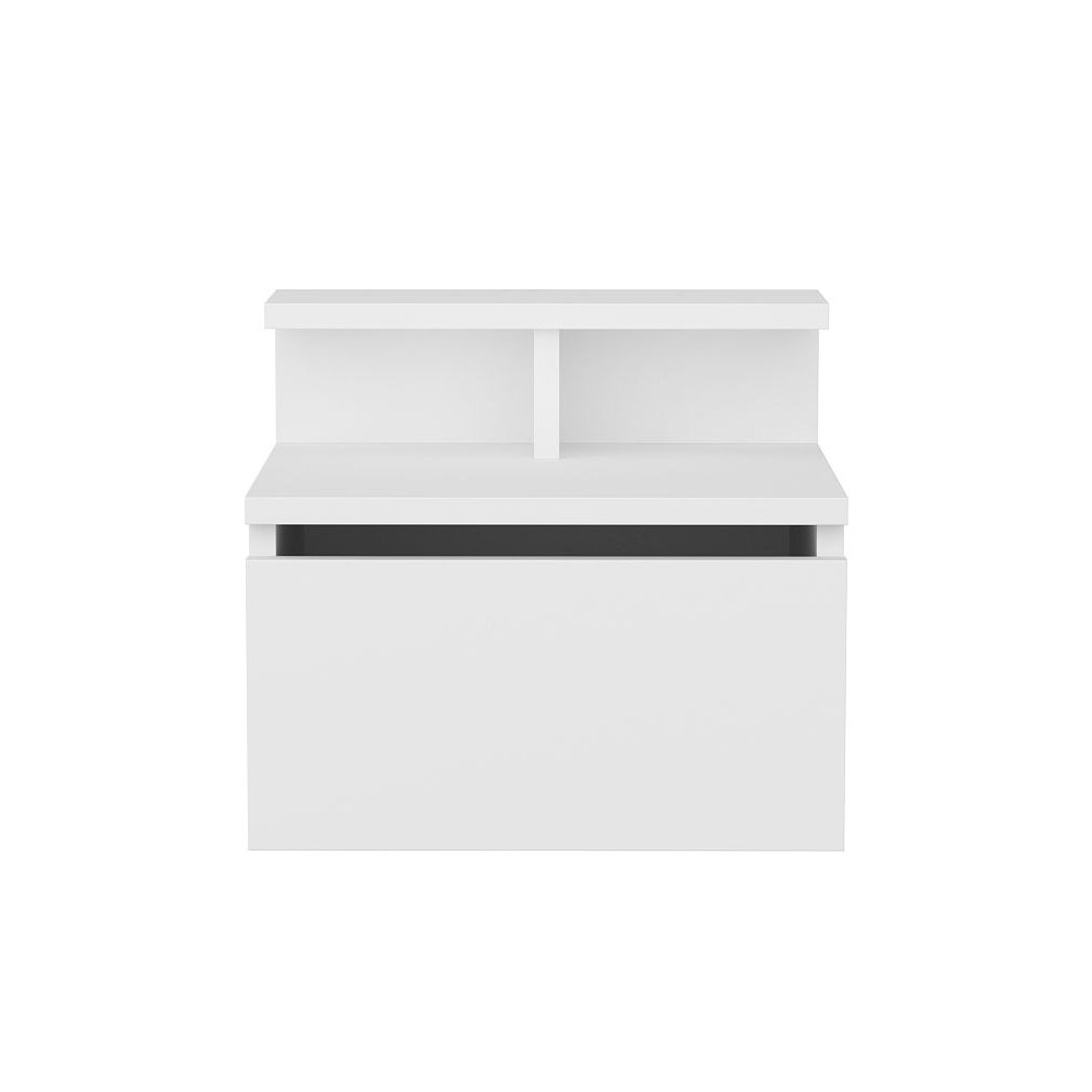 Alice Wooden Wall Mounted Bedside Cabinet in White
