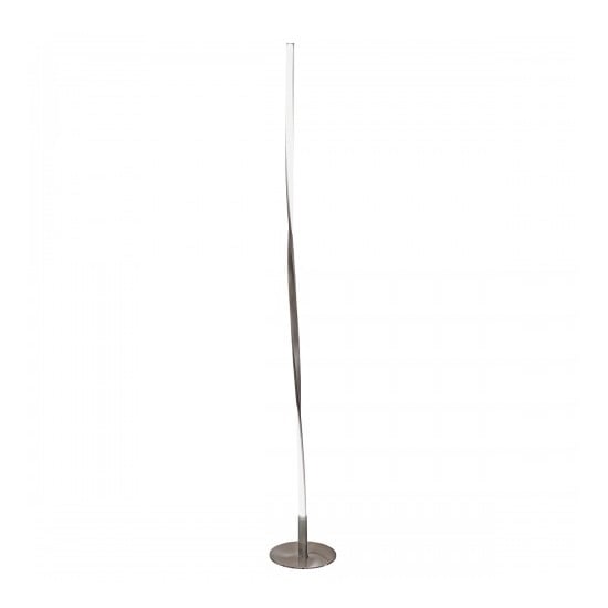 Photo of Alimos tall twist floor lamp in satin nickel